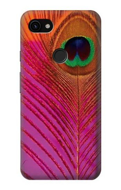 S3201 Pink Peacock Feather Case Cover Custodia per Google Pixel 3a XL