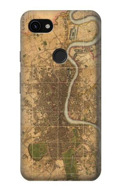 S3230 Vintage Map of London Case Cover Custodia per Google Pixel 3a XL