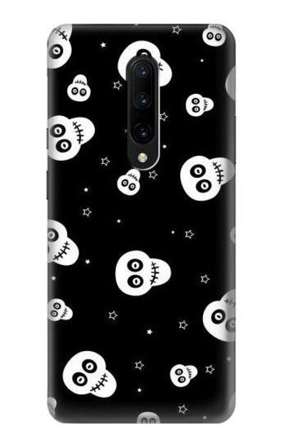 S3261 Smile Skull Halloween Pattern Case Cover Custodia per OnePlus 7 Pro