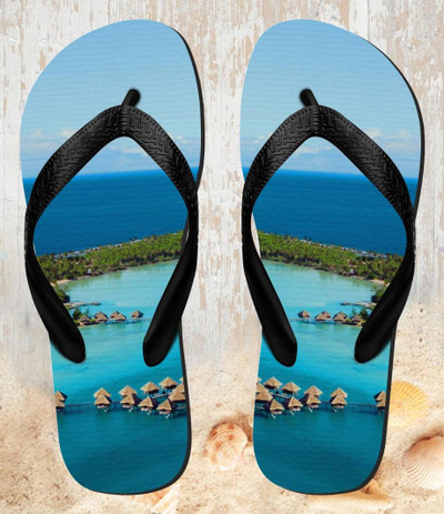 FA0078 Bora Bora Island Sandali Ciabatte Infradito per Spiaggia e Piscina Unisex