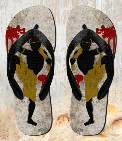 FA0298 Muay Thai Kickboxing Fight Blood Sandali Ciabatte Infradito per Spiaggia e Piscina Unisex