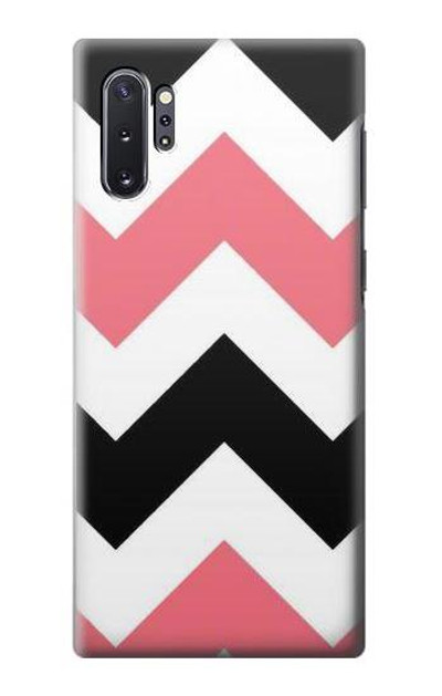 S1849 Pink Black Chevron Zigzag Case Cover Custodia per Samsung Galaxy Note 10 Plus