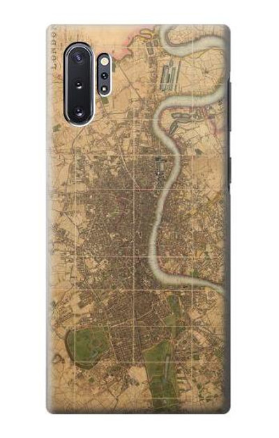 S3230 Vintage Map of London Case Cover Custodia per Samsung Galaxy Note 10 Plus