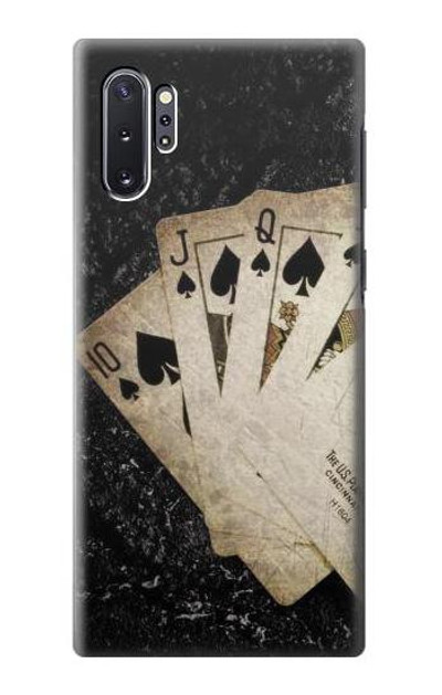 S3231 Vintage Royal Straight Flush Cards Case Cover Custodia per Samsung Galaxy Note 10 Plus