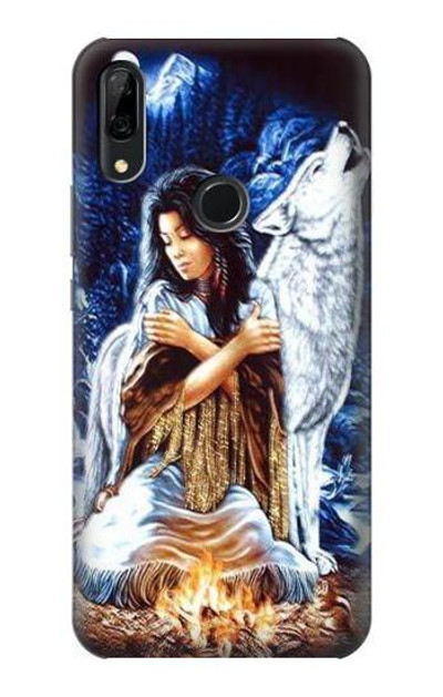 S0147 Grim Wolf Indian Girl Case Cover Custodia per Huawei P Smart Z, Y9 Prime 2019