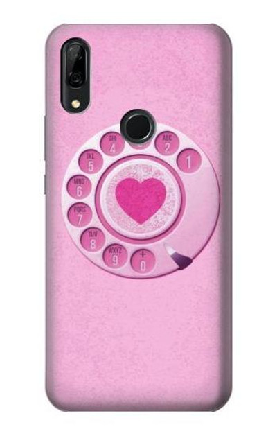 S2847 Pink Retro Rotary Phone Case Cover Custodia per Huawei P Smart Z, Y9 Prime 2019