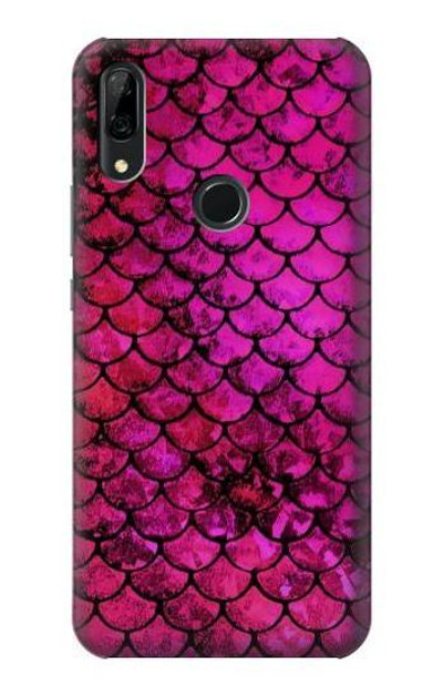 S3051 Pink Mermaid Fish Scale Case Cover Custodia per Huawei P Smart Z, Y9 Prime 2019