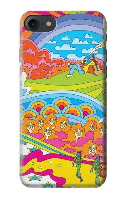 S3407 Hippie Art Case Cover Custodia per iPhone 7, iPhone 8