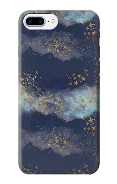 S3364 Gold Star Sky Case Cover Custodia per iPhone 7 Plus, iPhone 8 Plus