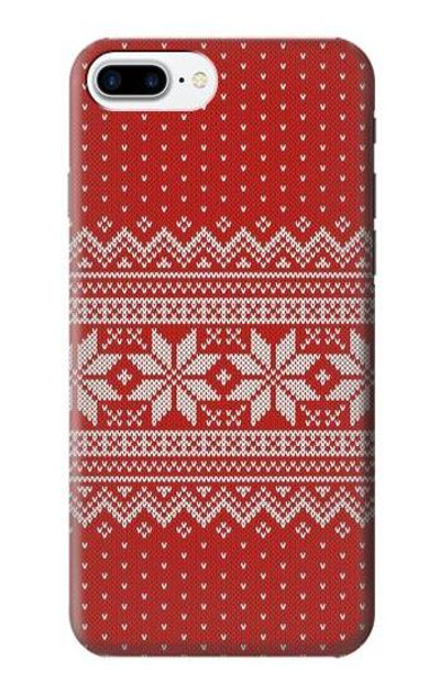 S3384 Winter Seamless Knitting Pattern Case Cover Custodia per iPhone 7 Plus, iPhone 8 Plus