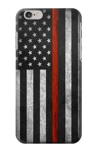 S3472 Firefighter Thin Red Line Flag Case Cover Custodia per iPhone 6 6S