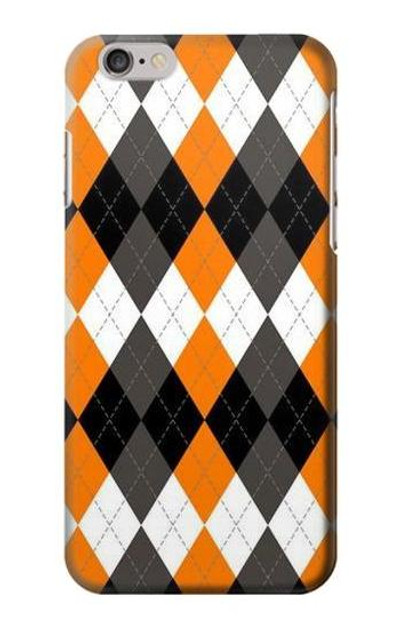 S3421 Black Orange White Argyle Plaid Case Cover Custodia per iPhone 6 Plus, iPhone 6s Plus