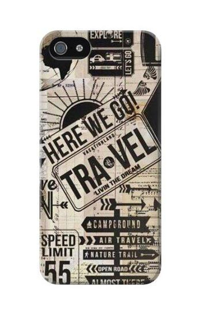 S3441 Vintage Travel Case Cover Custodia per iPhone 5C