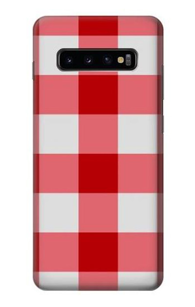 S3535 Red Gingham Case Cover Custodia per Samsung Galaxy S10 Plus