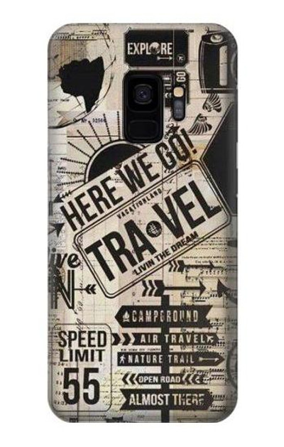 S3441 Vintage Travel Case Cover Custodia per Samsung Galaxy S9