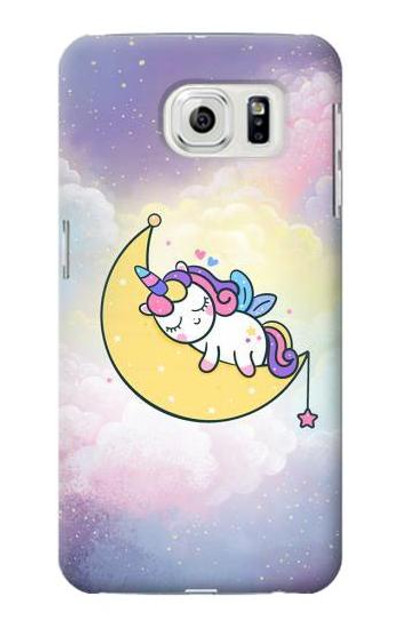 S3485 Cute Unicorn Sleep Case Cover Custodia per Samsung Galaxy S7 Edge
