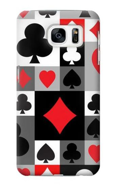 S3463 Poker Card Suit Case Cover Custodia per Samsung Galaxy S7