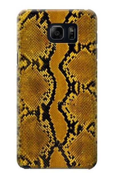 S3365 Yellow Python Skin Graphic Print Case Cover Custodia per Samsung Galaxy S6 Edge Plus