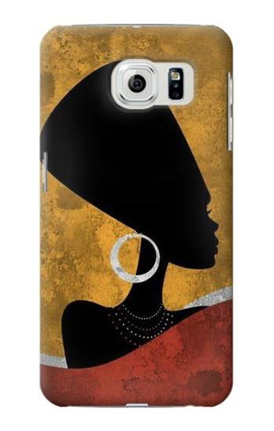 S3453 African Queen Nefertiti Silhouette Case Cover Custodia per Samsung Galaxy S6