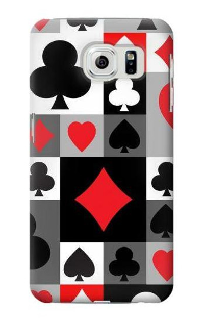 S3463 Poker Card Suit Case Cover Custodia per Samsung Galaxy S6