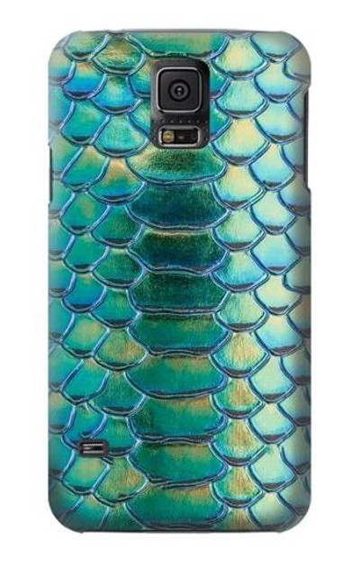 S3414 Green Snake Scale Graphic Print Case Cover Custodia per Samsung Galaxy S5