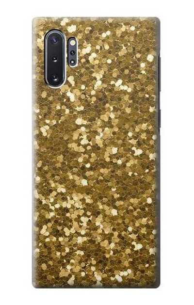 S3388 Gold Glitter Graphic Print Case Cover Custodia per Samsung Galaxy Note 10 Plus