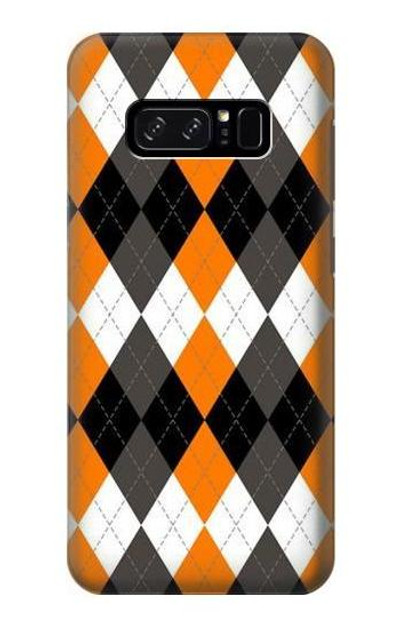 S3421 Black Orange White Argyle Plaid Case Cover Custodia per Note 8 Samsung Galaxy Note8