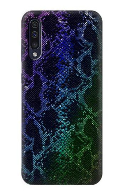 S3366 Rainbow Python Skin Graphic Print Case Cover Custodia per Samsung Galaxy A50