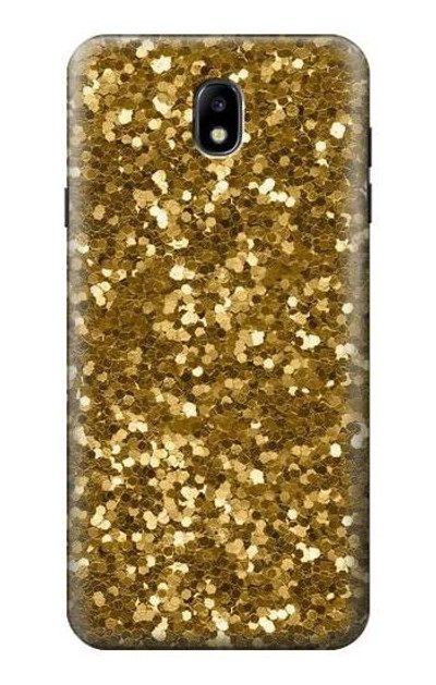 S3388 Gold Glitter Graphic Print Case Cover Custodia per Samsung Galaxy J7 (2018), J7 Aero, J7 Top, J7 Aura, J7 Crown, J7 Refine, J7 Eon, J7 V 2nd Gen, J7 Star