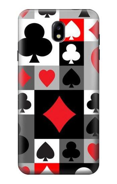 S3463 Poker Card Suit Case Cover Custodia per Samsung Galaxy J7 (2018), J7 Aero, J7 Top, J7 Aura, J7 Crown, J7 Refine, J7 Eon, J7 V 2nd Gen, J7 Star