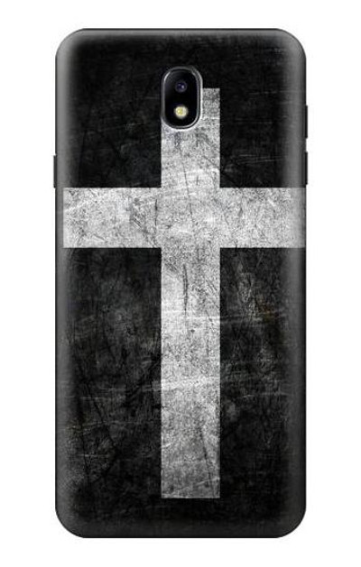 S3491 Christian Cross Case Cover Custodia per Samsung Galaxy J7 (2018), J7 Aero, J7 Top, J7 Aura, J7 Crown, J7 Refine, J7 Eon, J7 V 2nd Gen, J7 Star