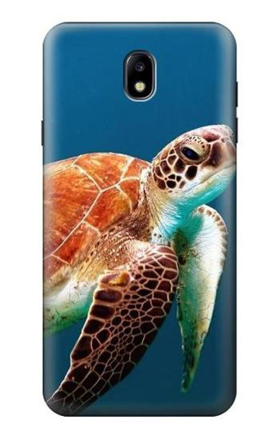 S3497 Green Sea Turtle Case Cover Custodia per Samsung Galaxy J7 (2018), J7 Aero, J7 Top, J7 Aura, J7 Crown, J7 Refine, J7 Eon, J7 V 2nd Gen, J7 Star