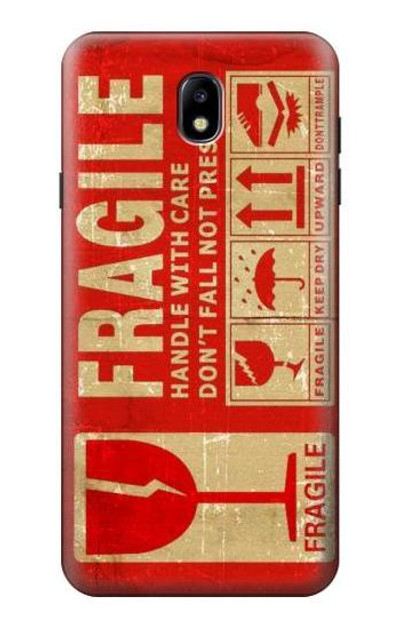 S3552 Vintage Fragile Label Art Case Cover Custodia per Samsung Galaxy J7 (2018), J7 Aero, J7 Top, J7 Aura, J7 Crown, J7 Refine, J7 Eon, J7 V 2nd Gen, J7 Star