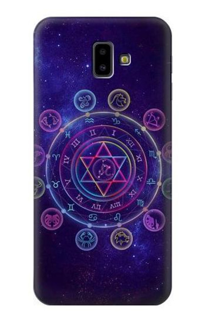 S3461 Zodiac Case Cover Custodia per Samsung Galaxy J6+ (2018), J6 Plus (2018)