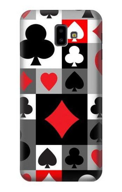S3463 Poker Card Suit Case Cover Custodia per Samsung Galaxy J6+ (2018), J6 Plus (2018)