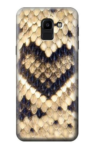 S3417 Diamond Rattle Snake Graphic Print Case Cover Custodia per Samsung Galaxy J6 (2018)