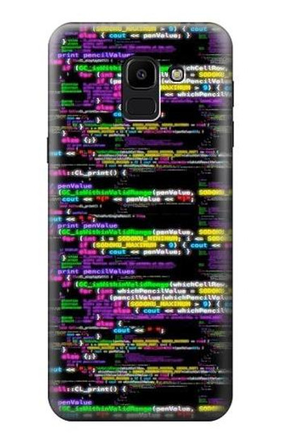 S3420 Coding Programmer Case Cover Custodia per Samsung Galaxy J6 (2018)