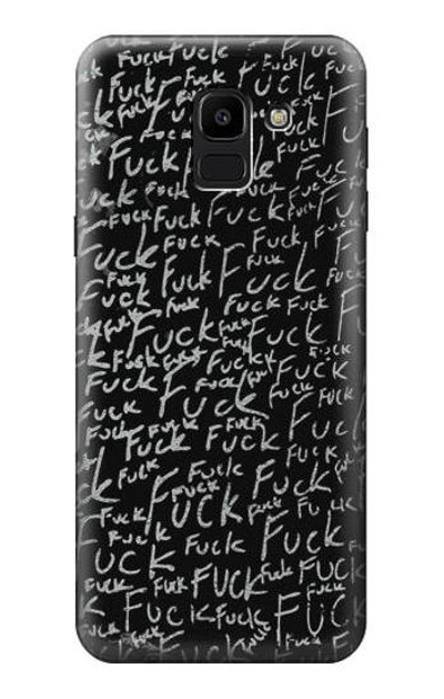 S3478 Funny Words Blackboard Case Cover Custodia per Samsung Galaxy J6 (2018)