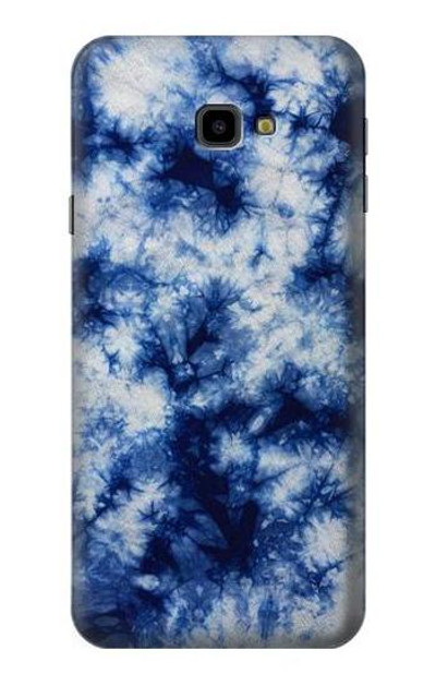 S3439 Fabric Indigo Tie Dye Case Cover Custodia per Samsung Galaxy J4+ (2018), J4 Plus (2018)