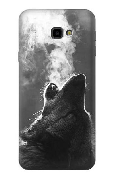 S3505 Wolf Howling Case Cover Custodia per Samsung Galaxy J4+ (2018), J4 Plus (2018)