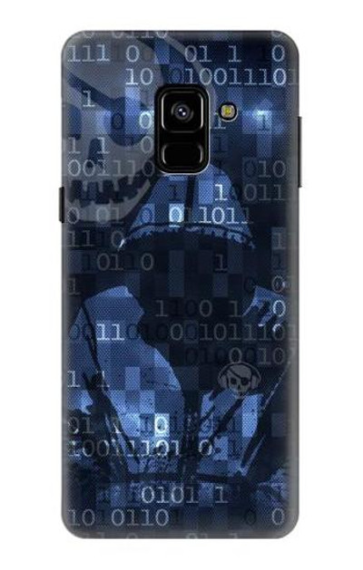 S3431 Digital Code Cyber Hacker Case Cover Custodia per Samsung Galaxy A8 (2018)