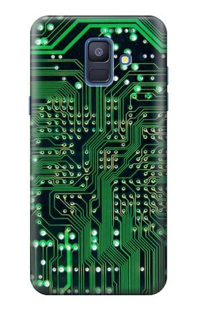 S3392 Electronics Board Circuit Graphic Case Cover Custodia per Samsung Galaxy A6 (2018)