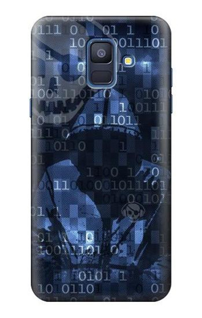 S3431 Digital Code Cyber Hacker Case Cover Custodia per Samsung Galaxy A6 (2018)