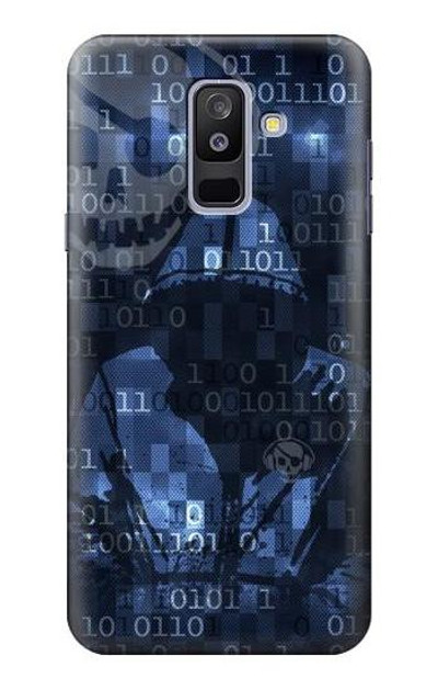 S3431 Digital Code Cyber Hacker Case Cover Custodia per Samsung Galaxy A6+ (2018), J8 Plus 2018, A6 Plus 2018