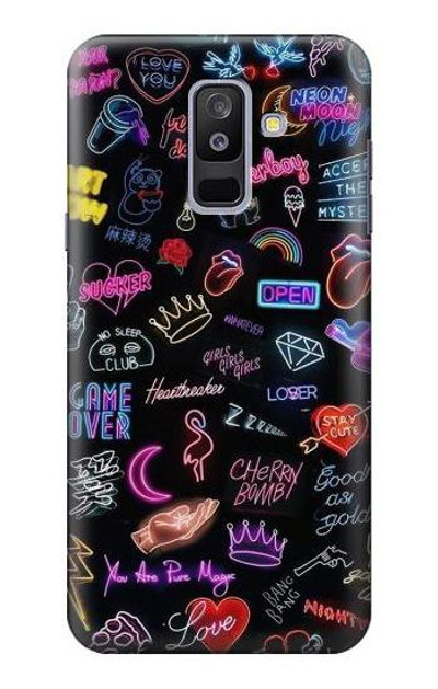 S3433 Vintage Neon Graphic Case Cover Custodia per Samsung Galaxy A6+ (2018), J8 Plus 2018, A6 Plus 2018