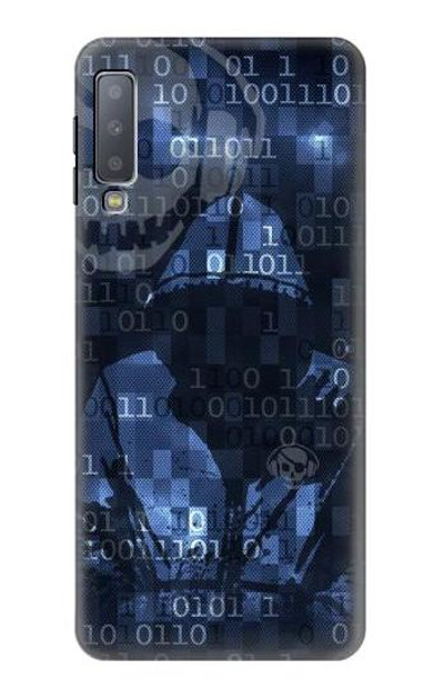 S3431 Digital Code Cyber Hacker Case Cover Custodia per Samsung Galaxy A7 (2018)