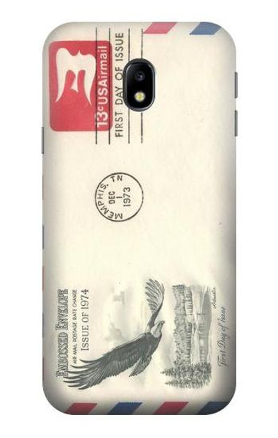 S3551 Vintage Airmail Envelope Art Case Cover Custodia per Samsung Galaxy J3 (2017) EU Version