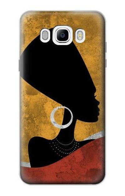 S3453 African Queen Nefertiti Silhouette Case Cover Custodia per Samsung Galaxy J7 (2016)