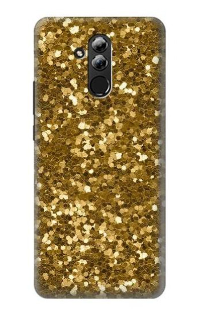 S3388 Gold Glitter Graphic Print Case Cover Custodia per Huawei Mate 20 lite
