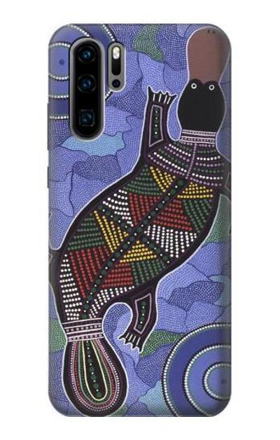 S3387 Platypus Australian Aboriginal Art Case Cover Custodia per Huawei P30 Pro